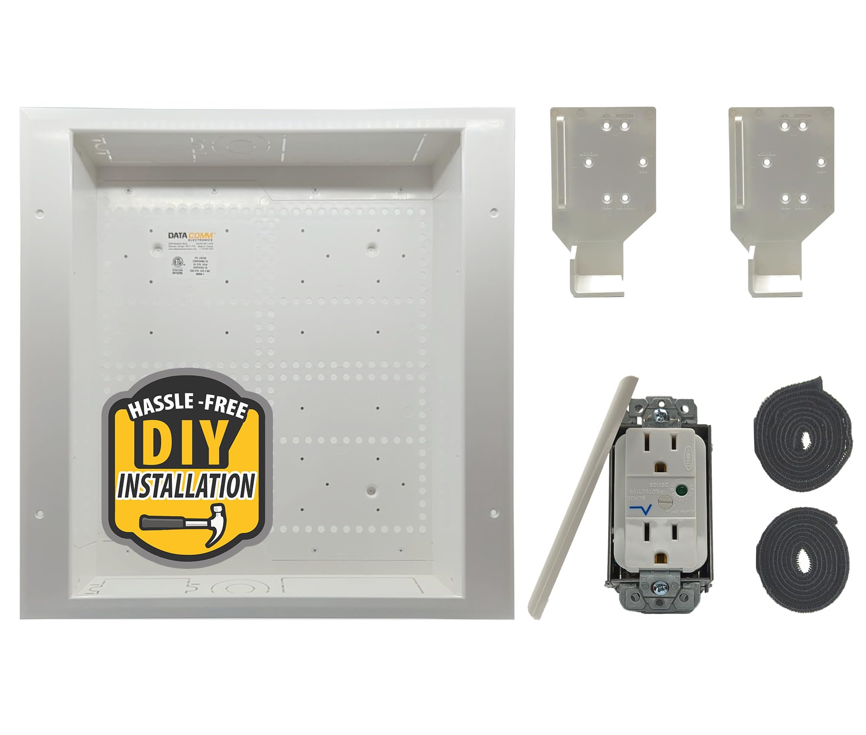 DataComm Electronics Connected Media Box with 15 A/125 V Duplex